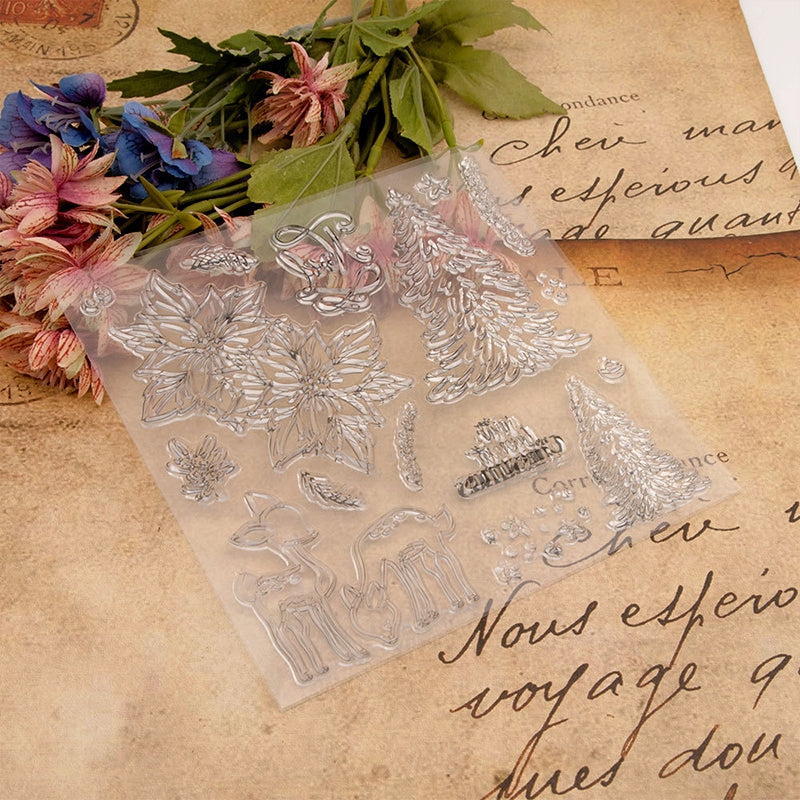 Christmas Plant Transparent Clear Silicone Stamps3