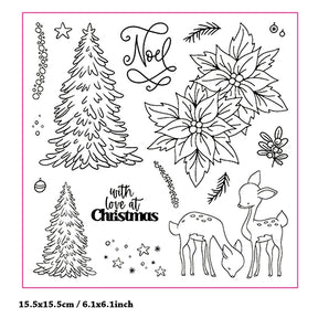 Christmas Plant Transparent Silicone Stamps c3