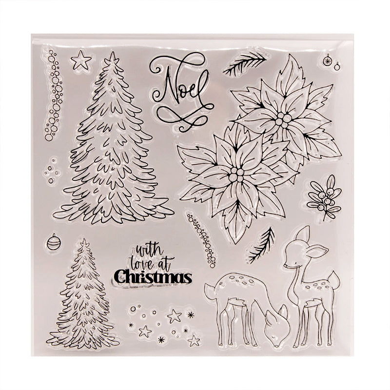 Christmas Plant Transparent Silicone Stamps c