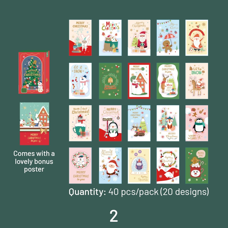 Christmas Poster Washi and Coated Paper Sticker sku-2