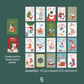 Christmas Poster Washi and Coated Paper Sticker sku-5