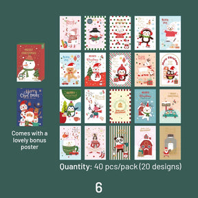 Christmas Poster Washi and Coated Paper Sticker sku-6