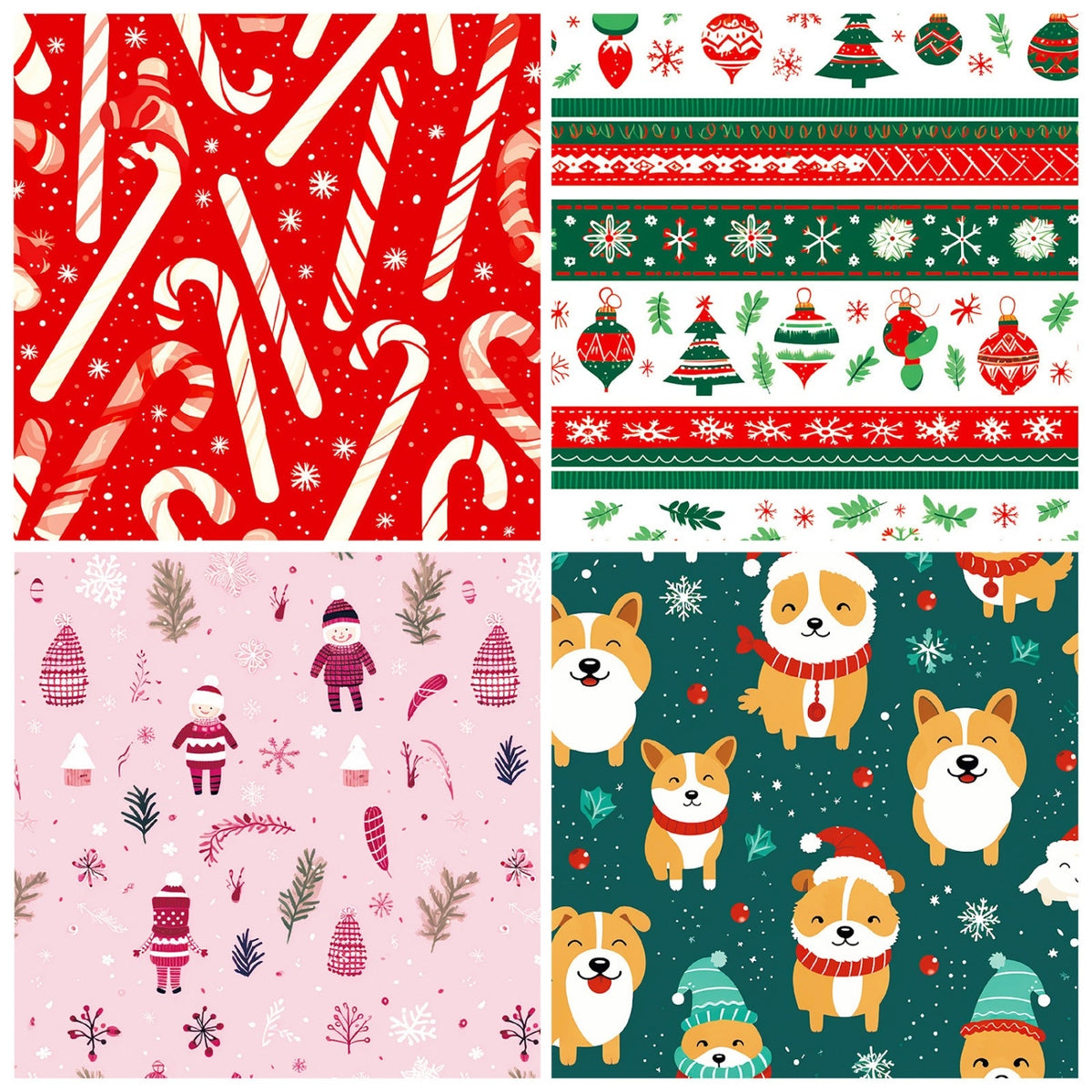 Christmas Red And Green Plaid Decorative Paper2