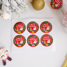 Christmas Red Decorative Seal Stickers b1
