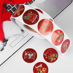 Christmas Red Gift Sealing Stickers b4