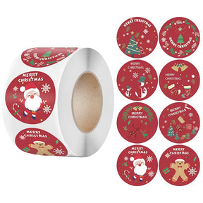 Christmas Red Gift Tag Stickers b1