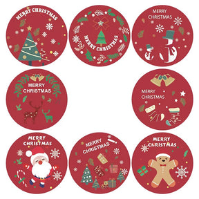 Christmas Red Gift Tag Stickers b3