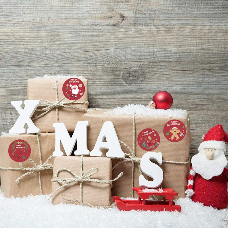 Christmas Red Gift Tag Stickers b4
