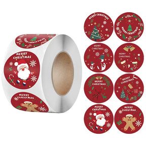 Christmas Red Gift Tag Stickers sku