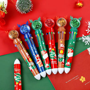 Christmas Reindeer 10-Color Ballpoint Pens a2