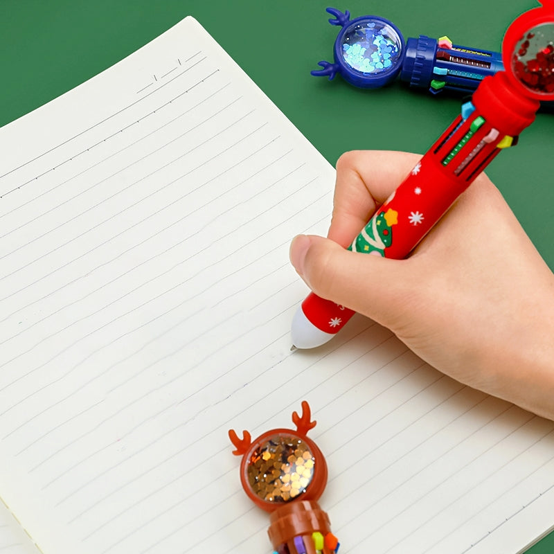 Christmas Reindeer 10-Color Ballpoint Pens b3