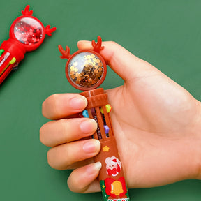 Christmas Reindeer 10-Color Ballpoint Pens c