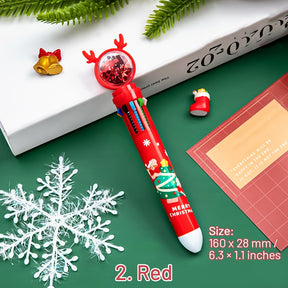 Christmas Reindeer 10-Color Ballpoint Pens sku-2