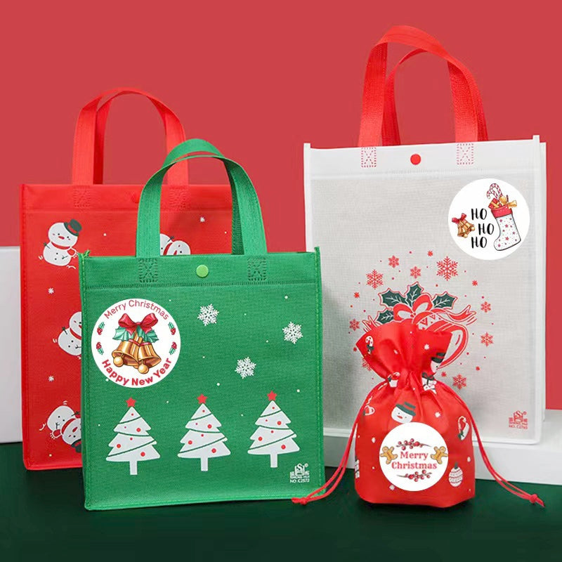 Christmas Roll Kraft Self-Adhesive Stickers b6