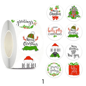 Christmas Roll Kraft Self-Adhesive Stickers sku-1