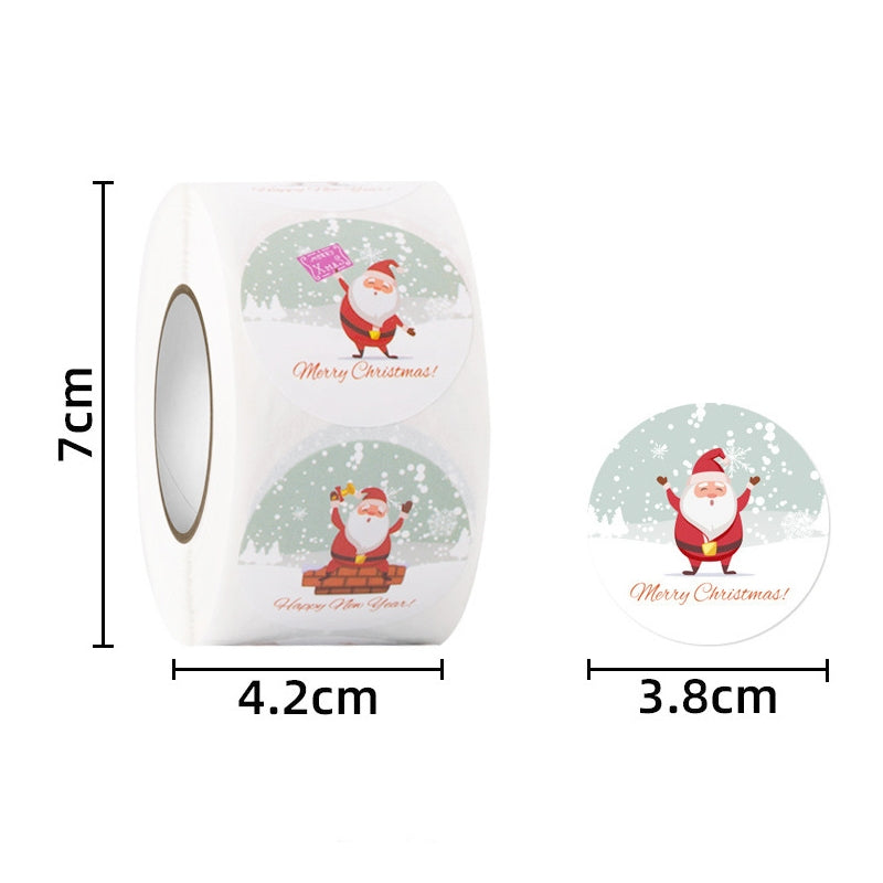 Christmas Rolled Adhesive Labels Stickers b1