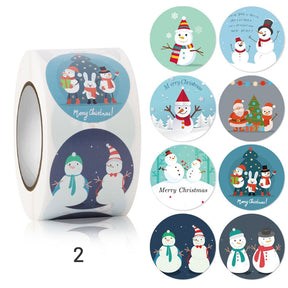 Christmas Rolled Adhesive Labels Stickers sku-2
