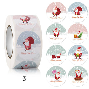Christmas Rolled Adhesive Labels Stickers sku-3
