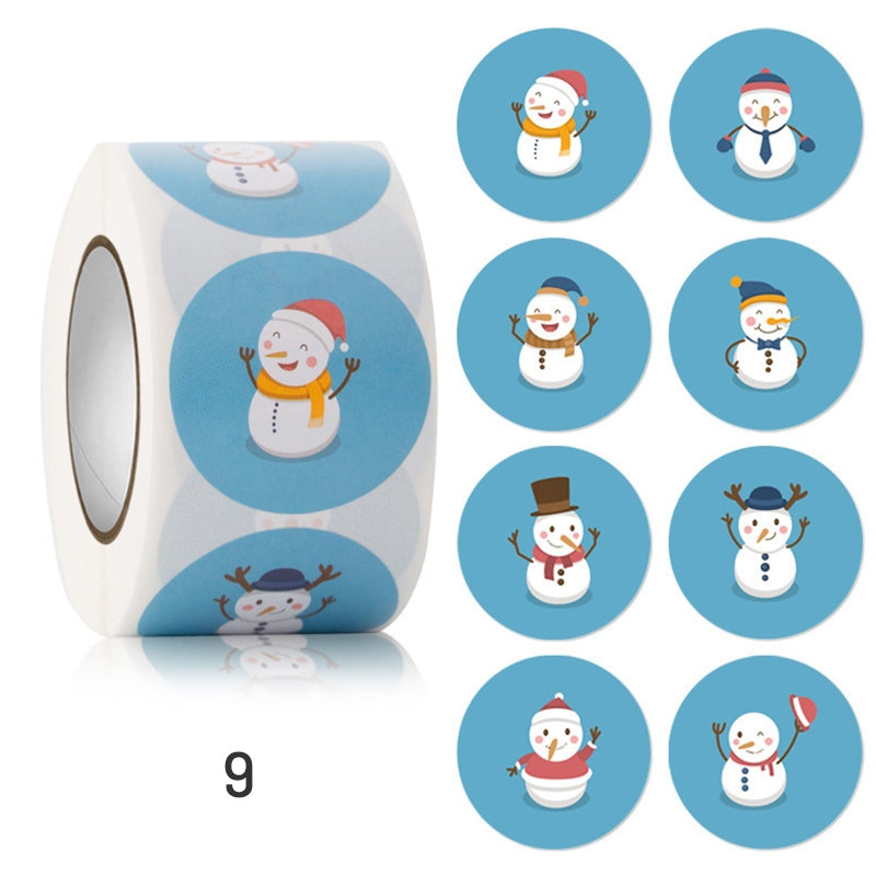 Christmas Rolled Adhesive Labels Stickers sku-9