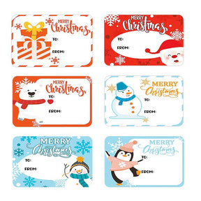 Christmas Rolled Labels Sticker b1