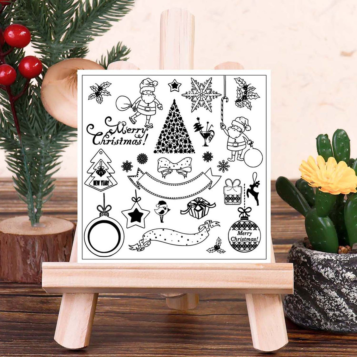 Christmas Santa Claus Silicone Rubber Stamps