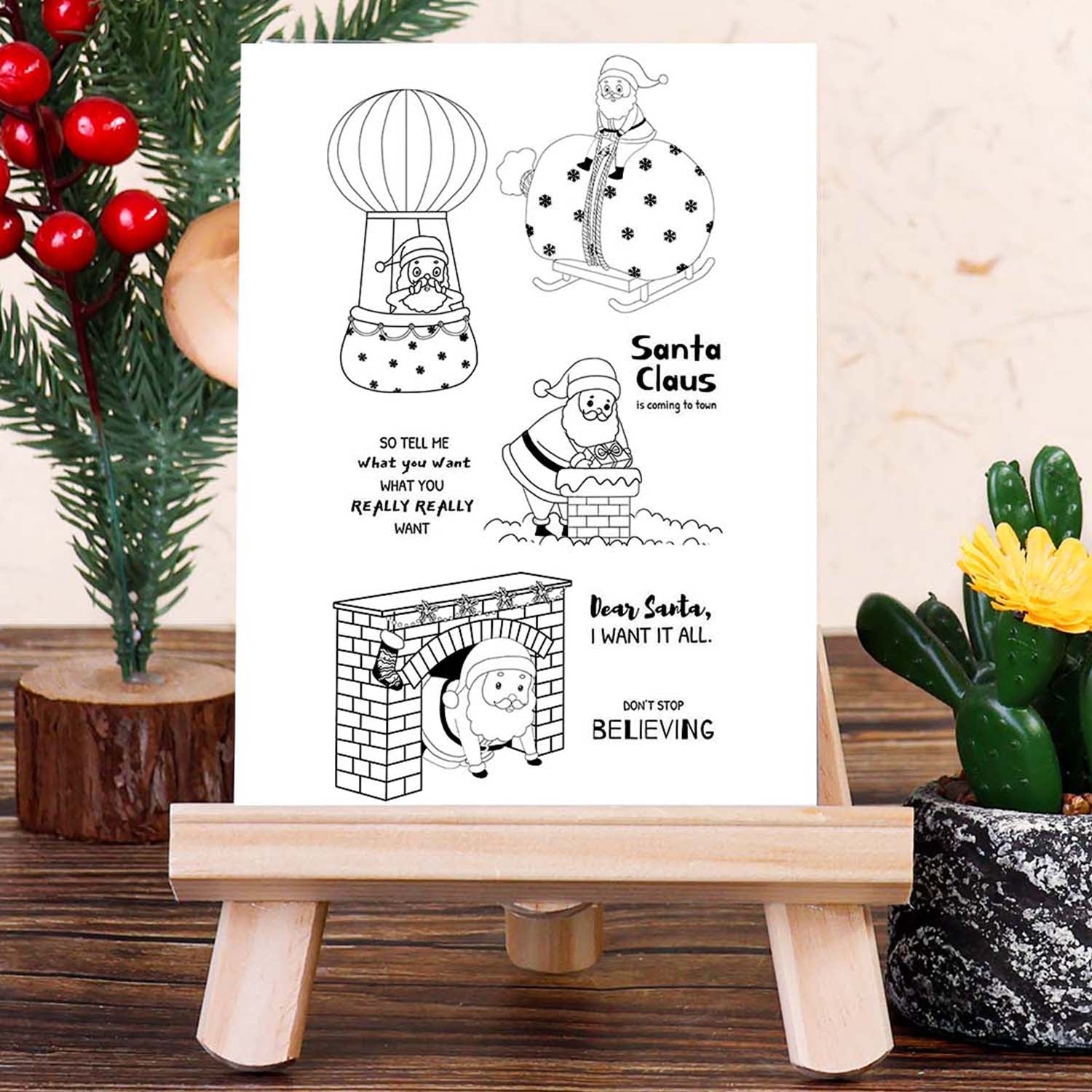 Christmas Santa Claus Silicone Rubber Stamps