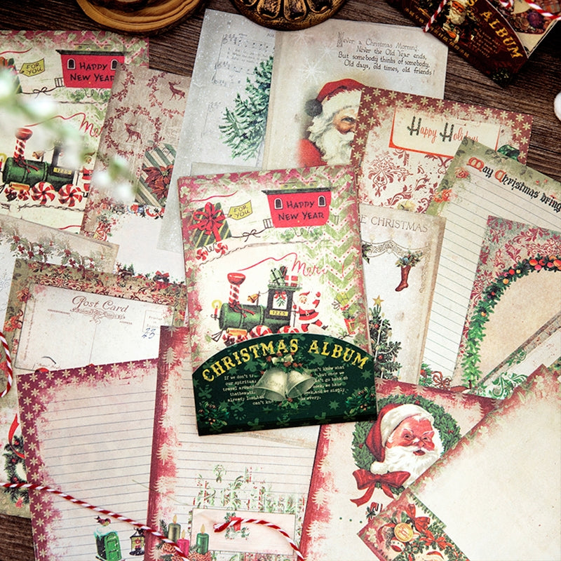 Christmas Scrapbook Paper - Music, Stationery, Poster, Santa Claus b3