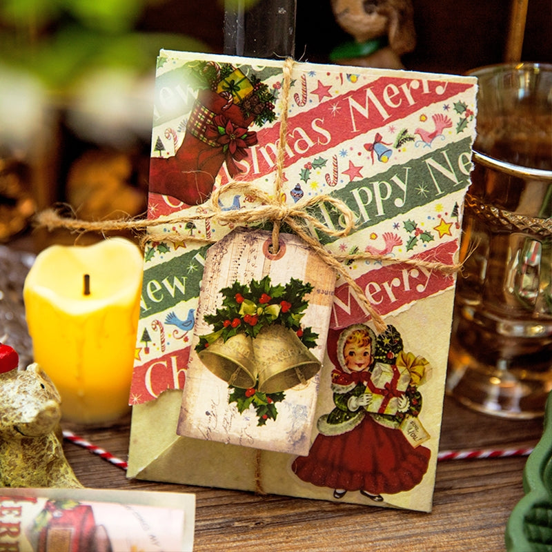 Christmas Scrapbook Paper - Music, Stationery, Poster, Santa Claus b4