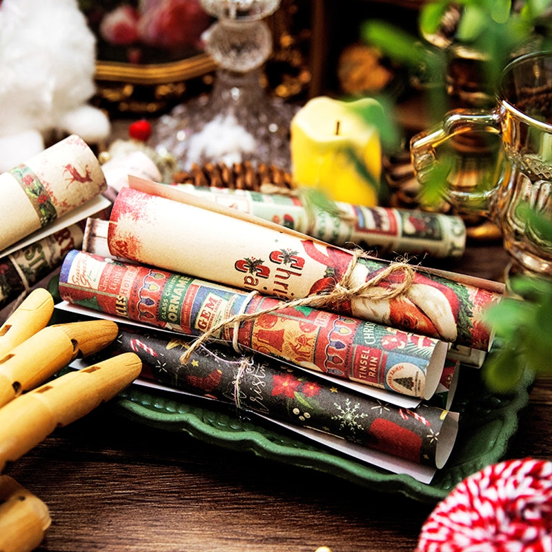 Christmas Scrapbook Paper - Music, Stationery, Poster, Santa Claus b7