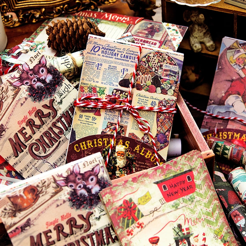 Christmas Scrapbook Paper - Music, Stationery, Poster, Santa Claus b8