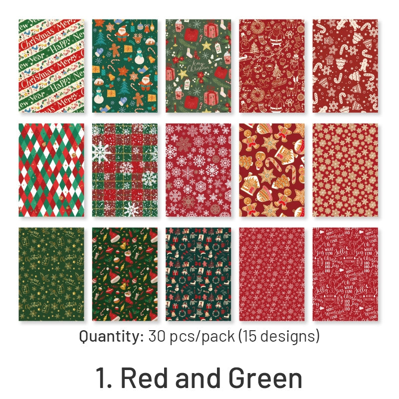 Christmas Scrapbook Paper - Music, Stationery, Poster, Santa Claus sku-1