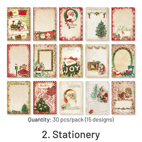 Christmas Scrapbook Paper - Music, Stationery, Poster, Santa Claus sku-2