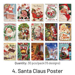 Christmas Scrapbook Paper - Music, Stationery, Poster, Santa Claus sku-4