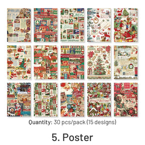 Christmas Scrapbook Paper - Music, Stationery, Poster, Santa Claus sku-5