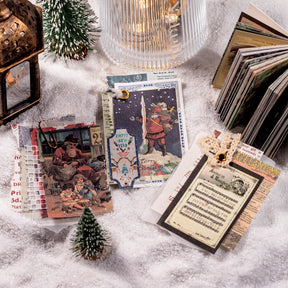 Christmas Scrapbook Paper Book - Poster, Music, Stamp, Santa Claus, Story b2