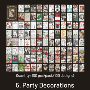 Christmas Scrapbook Paper Book - Poster, Music, Stamp, Santa Claus, Story sku-5