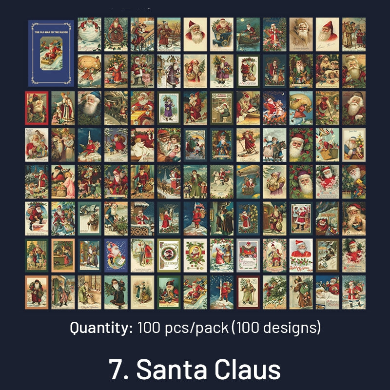 Christmas Scrapbook Paper Book - Poster, Music, Stamp, Santa Claus, Story sku-7