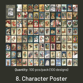 Christmas Scrapbook Paper Book - Poster, Music, Stamp, Santa Claus, Story sku-8