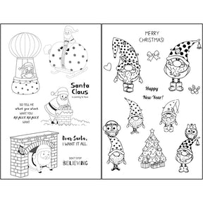 Christmas Silicone Rubber Stamps - Greetings, Animals, Characters b3