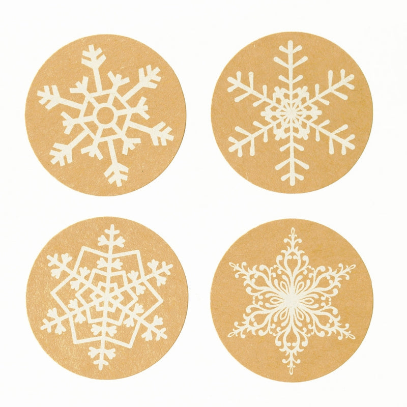 Christmas Snowflake Kraft Seal Stickers b3