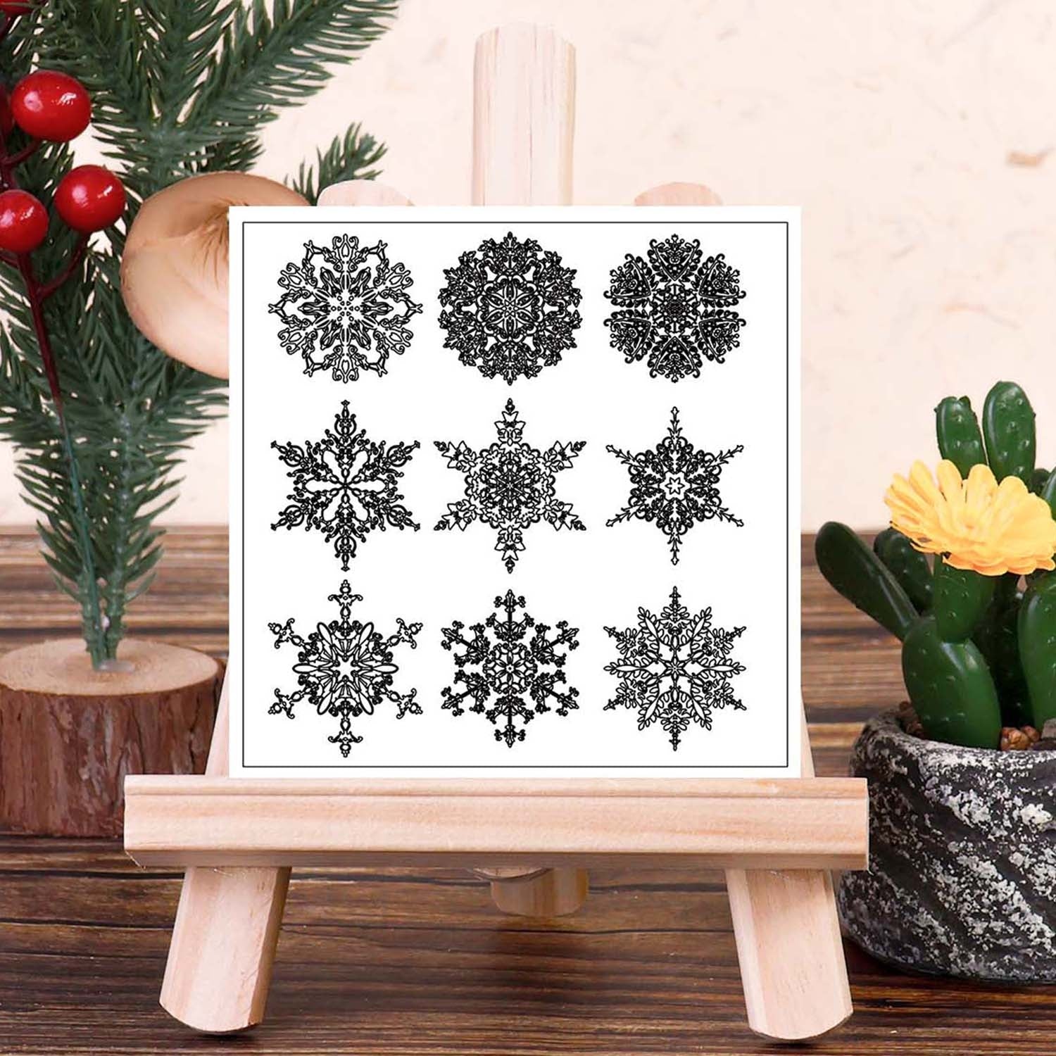 Christmas Snowflake Silicone Rubber Stamps