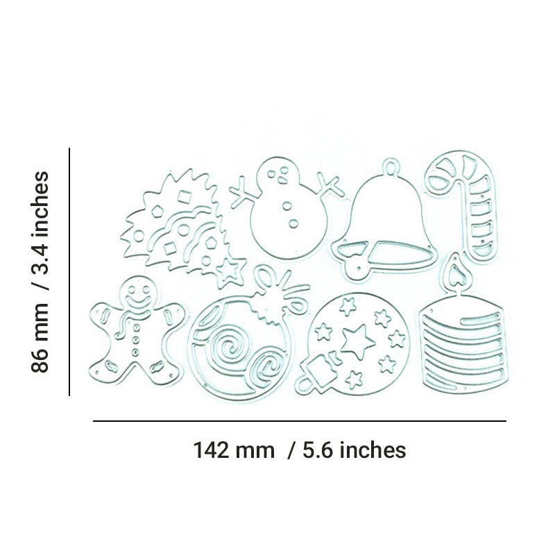 Christmas Snowman Carbon Steel Crafting Dies c2