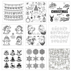 Christmas Snowman Silicone Rubber Stamps1