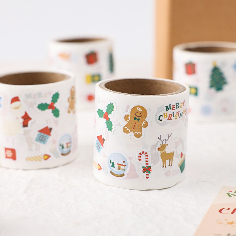 Christmas Special Shape Roll Stickers b1