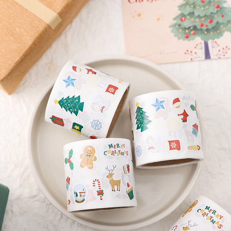 Christmas Special Shape Roll Stickers b4