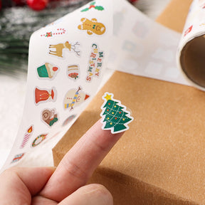 Christmas Special Shape Roll Stickers b5