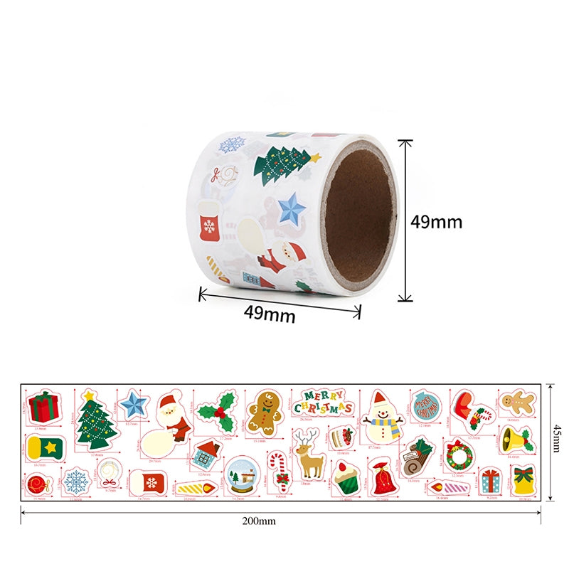 Christmas Special Shape Roll Stickers sku