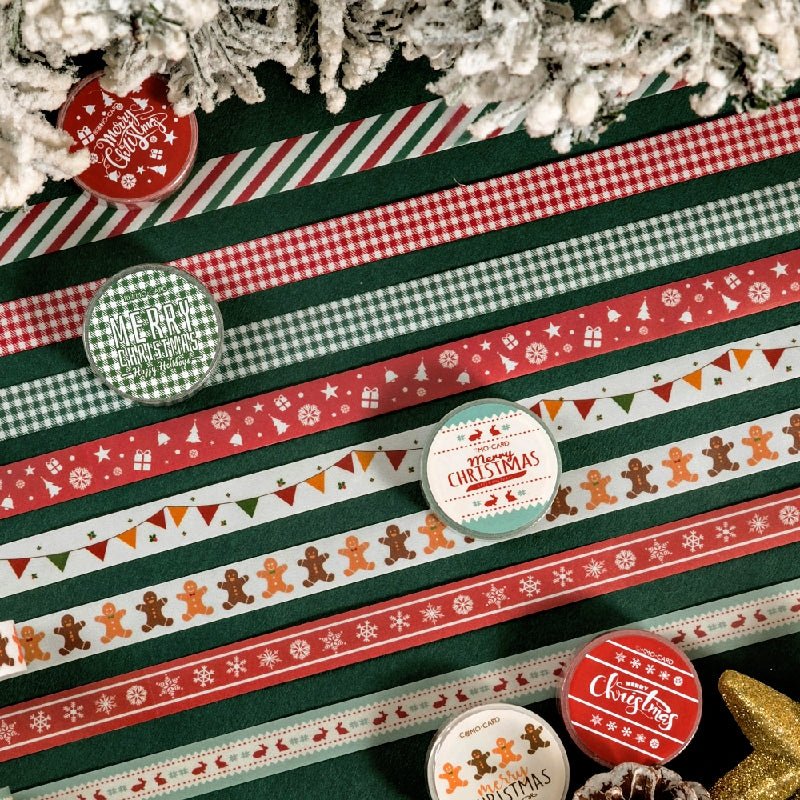 Christmas Sulphuric Acid Paper Tape - Snowflake, Rabbit, Plaid, Flag a