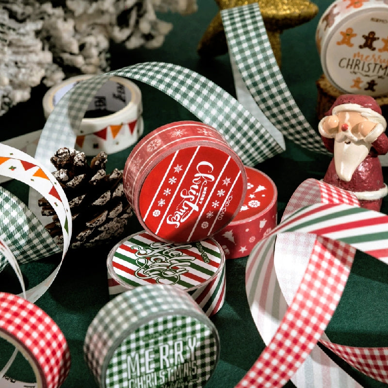 Christmas Sulphuric Acid Paper Tape - Snowflake, Rabbit, Plaid, Flag b3