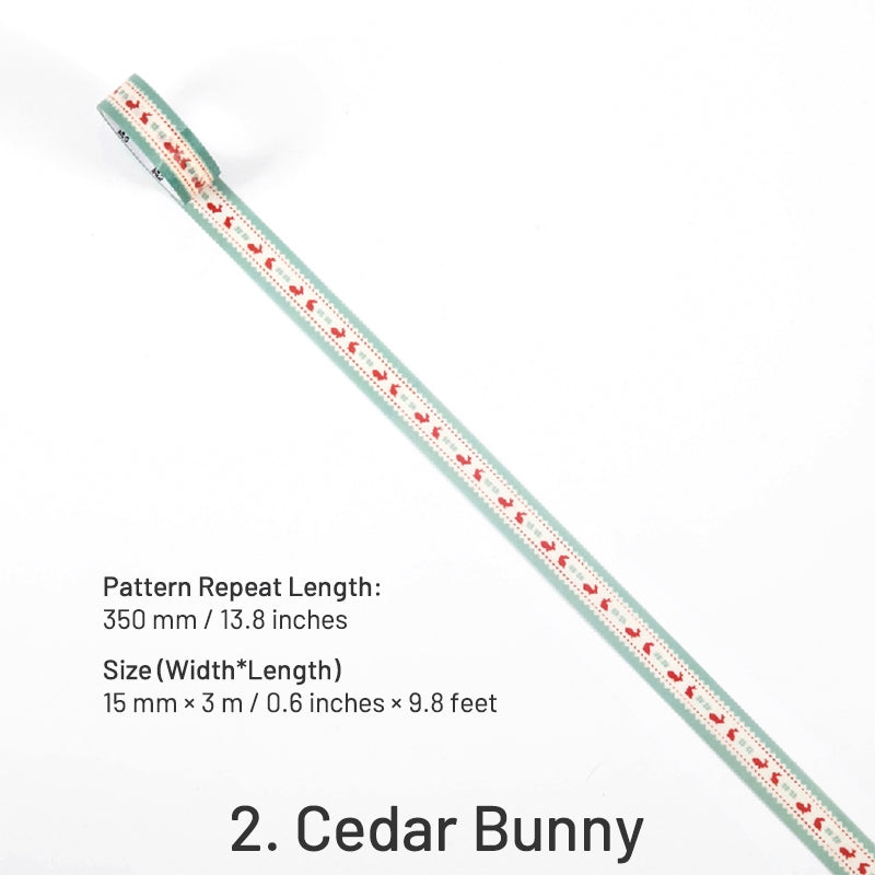 Christmas Sulphuric Acid Paper Tape - Snowflake, Rabbit, Plaid, Flag sku-2
